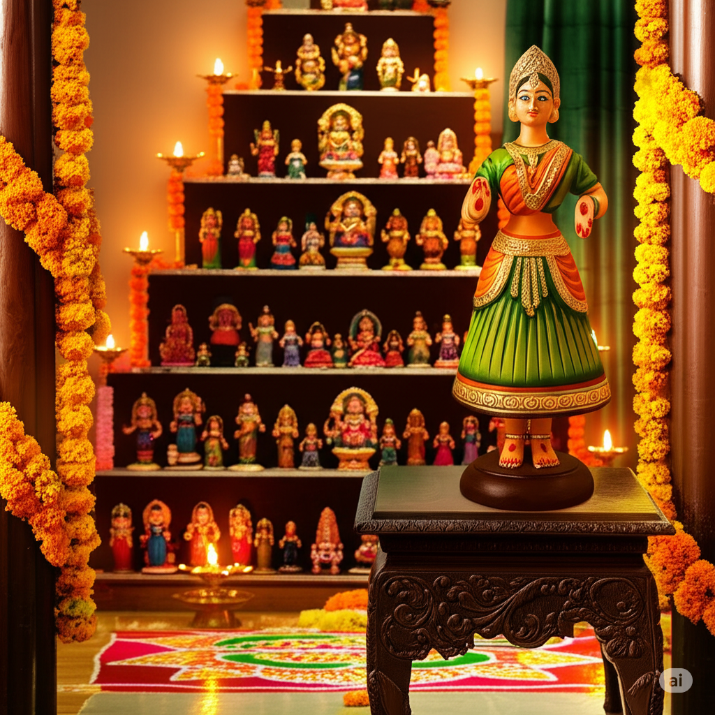 Deltart – Tanjore Dancing Doll (15 Inch)