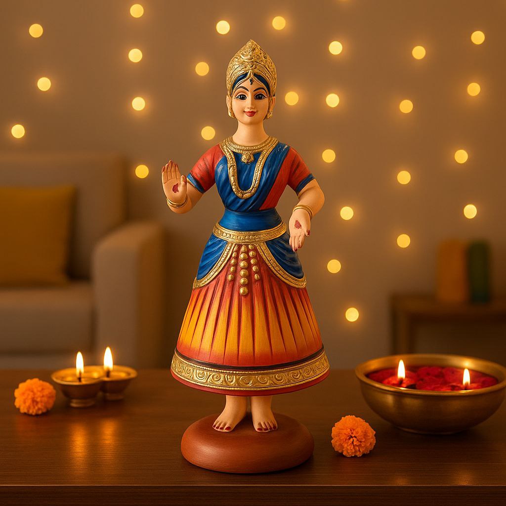 Deltart – Tanjore Dancing Doll (15 Inch)