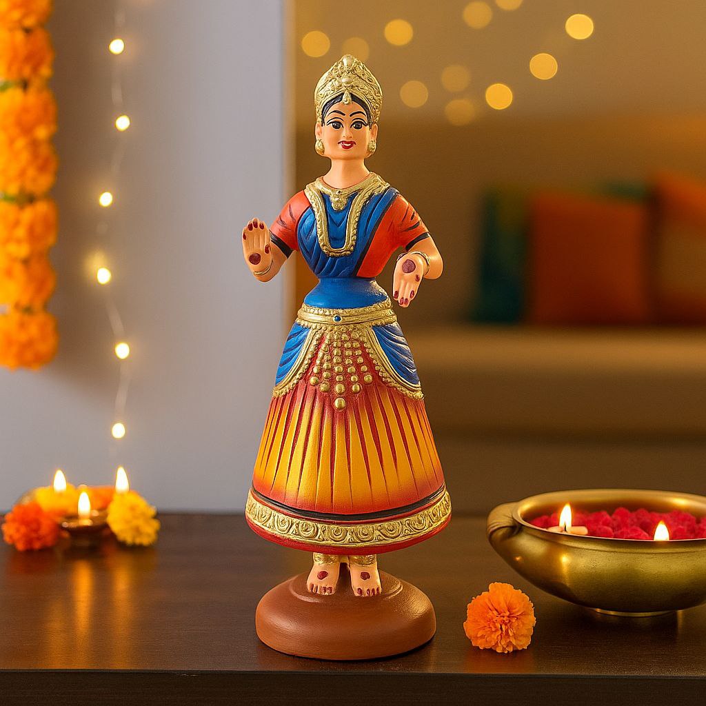 Deltart – Tanjore Dancing Doll (15 Inch)